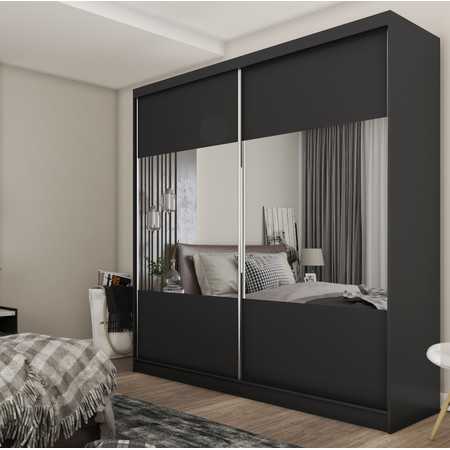 Kvalitní Šatní Skříň Celeste 200 cm Černá Furniture