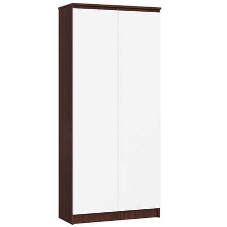 Regál R 80 cm CLP 2 dvířka 8 poliček wenge/bílá Akord